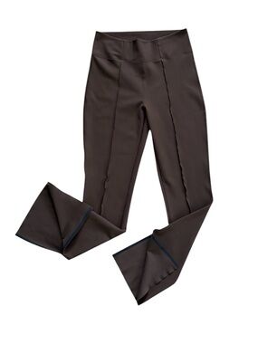 Époque Évolution Jet Set Flared Side Slit Pants Dark Brown Minimalist Women's 8
